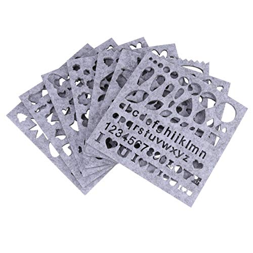 Pssopp 7 Stück Filzform DIY Nadelfilz Applique Form Filzschablonen für Nadelfilz, Filz Vorlage Anfänger Handwerk Werkzeug DIY Craft Schablone Applique für Filzen Nadel Projekte von Pssopp