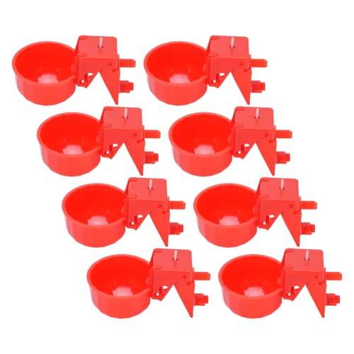 Pssopp 8pcs Plastik Hühnerwasserfutterbecher, Gleichmäßige Schloss Automatische Lagerung Abnehmbarer Hühnerwasserbecher für Entenküken Gans Pssopp 8pcs Plastik Hühnerwasserfutterbecher, Gleichmäßige Schloss Automatische Lagerung Abnehmbarer Hühnerwasserbecher für Entenküken Gans von Pssopp