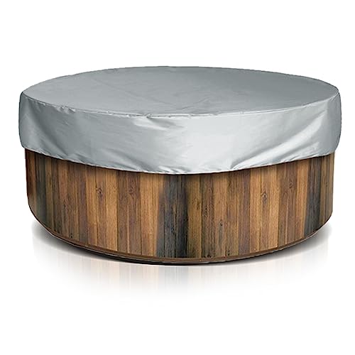 Pssopp -Abdeckung Wasserdicht Tragbare Außen-Terrasse Runde Aufblasbare -Abdeckung Schutz Badewanne Pool-Staubs Chutz (190 Silber Polyester-TAFT) (Grau) von Pssopp