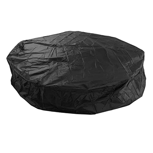Pssopp -Abdeckung Wasserdicht Tragbare Außen-Terrasse Runde Aufblasbare -Abdeckung Schutz Badewanne Pool-Staubs Chutz (190 Silber Polyester-TAFT) (Schwarz) von Pssopp