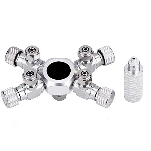 Aquarium CO2 Splitter Regler Ventil Aquarium CO2 Control Verteiler Mehrweg CO2 Splitter Luftpumpen Zubehör für Aquarium Pflanze(4 Wege) von Pssopp