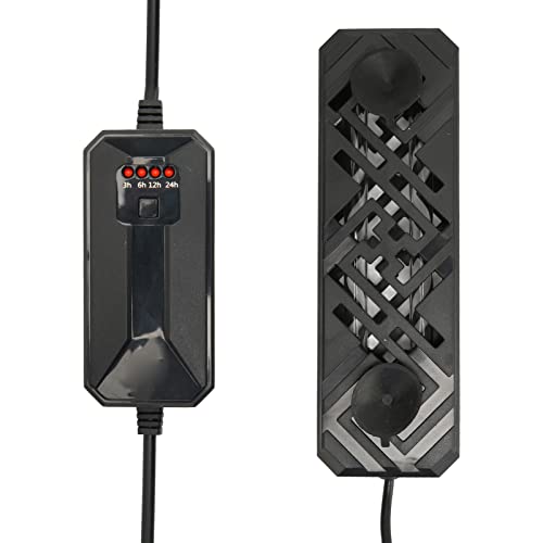 Aquarium UV-Licht,2 Röhren hohe Durchdringung Quarzrohr Sicherheit Abdichtung Fisch Tank Wasser saubere Lampe mit Timer für Teich Schwimmbad (22W) von Pssopp