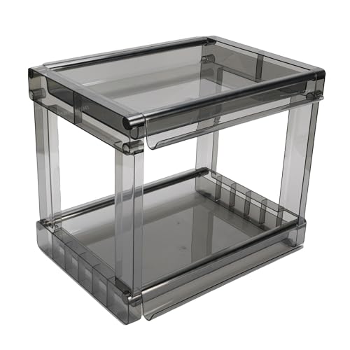 Pssopp Aufbewahrungsregal auf Dem Arbeitsplatz, Multi -funktionale Desktop -Teebeutel Lagerregal Eitelkeit Organizer für Badezimmer -Arbeitsplatten -Kommode (BLACK) von Pssopp