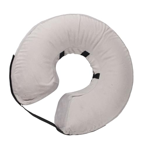 Pssopp Aufblasbarer Hundehalskettenkragen Weiche Schutzhochkragen für Hundehals nach der Geburt Zum Juckreiz, PVC -Material für und Katzen (Gray) von Pssopp