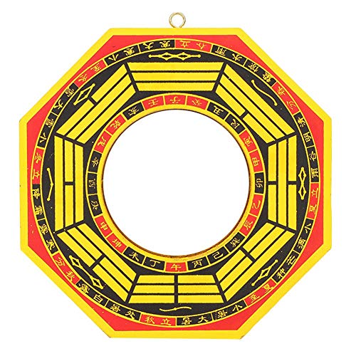 Pssopp Bagua Spiegel, Vintage Chinesisch Feng Shui Spiegel 4in 6in Konvexer Konkavspiegel FengShui Taoist Instrument Maskottchen Buddism Taoist Spiegelschutz Lucky (# 4) von Pssopp