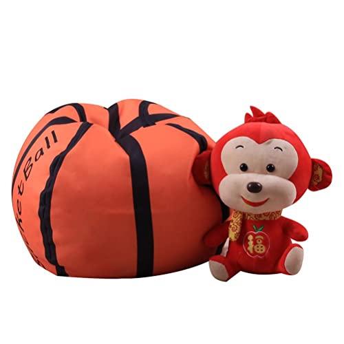 Pssopp Bean -Taschen -Stuhl, Organisieren mit Leichtigkeit, Lustigem und Funktionalem Design, Kinderfreundlich, 18 Zoll (Basketball) von Pssopp