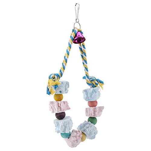 Pssopp Bird Chew Toy Bunte Papageienbruch Schleifsteine Käfige Bite Chew Trainingsspielzeug Bird Block Toys mit Glocke für Bird Playing Chewing Pssopp Bird Chew Toy Bunte Papageienbruch Schleifsteine Käfige Bite Chew Trainingsspielzeug Bird Block Toys mit Glocke für Bird Playing Chewing von Pssopp