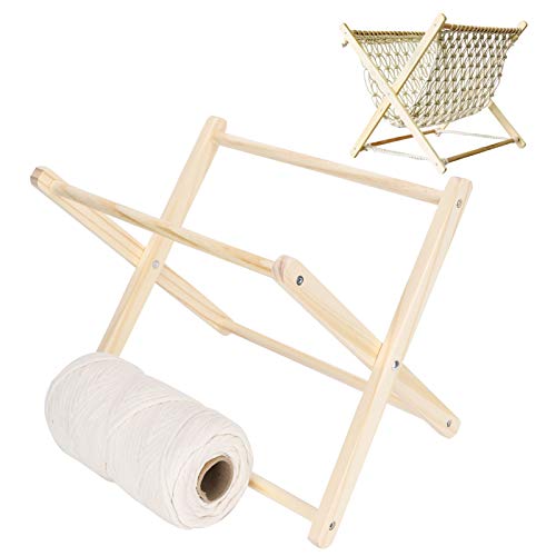 Pssopp Boho Magazine Rack, Stehhalter, Garn Handgefertigtes Bracket Store Books Newspapers Swaddle Decken Rustikaler Bohemian für Kunsthandwerk und von Pssopp