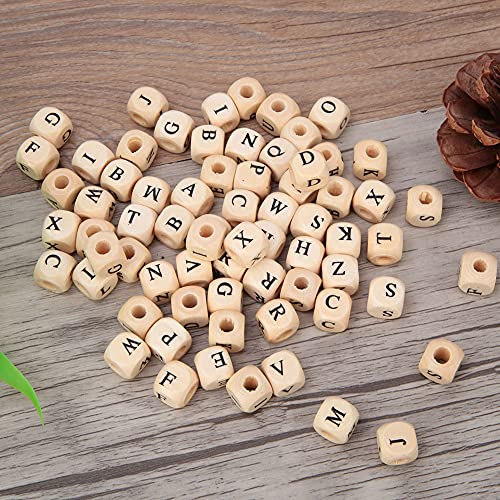 Pssopp DIY DIY-Alphabet-Buchstaben von 100 Pcs mit Weit Verbreiteten Löchern Zum Handwerk, Nähen, Stricken von Pssopp