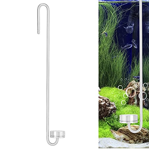 Edelstahl CO2 Diffusor Kohlendioxyd Diffusor Zerstäuber CO2 Zerstäuber Blasenzähler mit U-förmigem Verbindungsrohr für Aquarium Pflanzen (35cm) von Pssopp