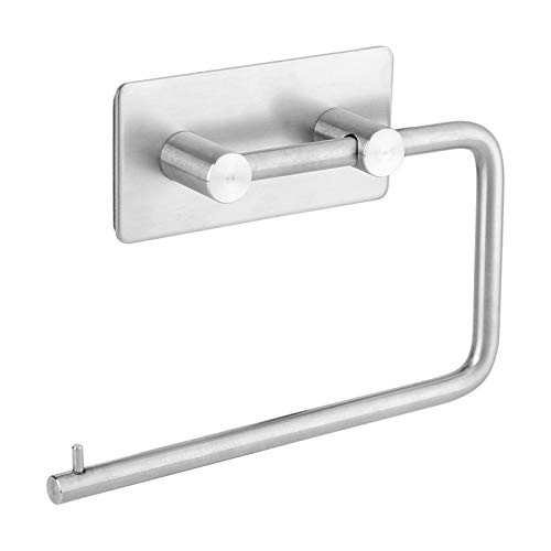 Pssopp Edelstahlpapierhalter, Toilettenwandmontierte Tissue-Rack für Schlafzimmerbadezimmer mit Selbstklebendem Design, Einfach zu Installieren, Mehrzwecke Pssopp Edelstahlpapierhalter, Toilettenwandmontierte Tissue-Rack für Schlafzimmerbadezimmer mit Selbstklebendem Design, Einfach zu Installieren, Mehrzwecke von Pssopp