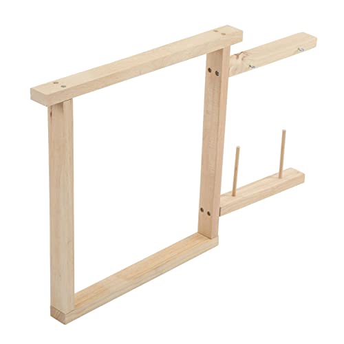 Pssopp Eiche Tufting -Rahmen für DIY -Kunsthandwerk, Holztextur -Teppich Rahmen mit Klammer Geeignet Zum Nähen Wandteppich von Pssopp