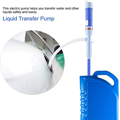 Pssopp Elektrische Batteriebetriebene Flüssigkeitstransferpumpe mit Hängsloch 64 Cm Länge 1A Strom für Abflusspool Sauber überflutete Keller (BLUE) von Pssopp