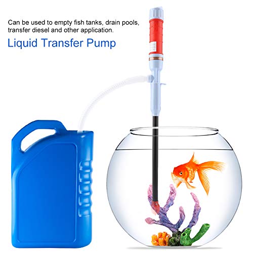 Pssopp Elektrische Batteriebetriebene Flüssigkeitstransferpumpe mit Hängsloch 64 Cm Länge 1A Strom für Abflusspool Sauber überflutete Keller (Rot) von Pssopp