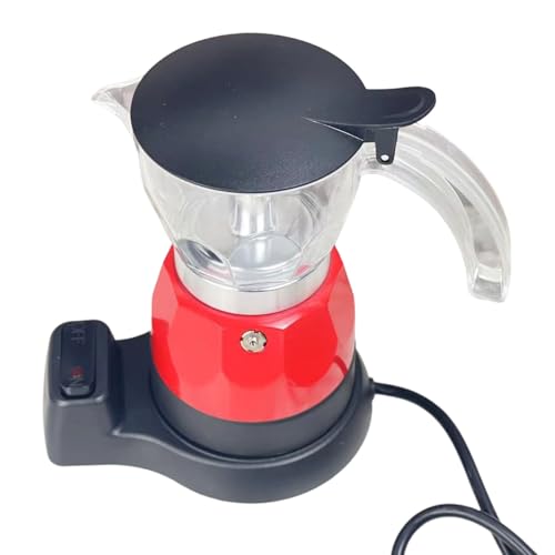 Pssopp Elektrische Italienische Kaffeekanne, 150 Ml 3 Tasse Kapazität Espressomaker mit Präzisionsfilter und Anti -Tropfauslauf für Espresso Pssopp Elektrische Italienische Kaffeekanne, 150 Ml 3 Tasse Kapazität Espressomaker mit Präzisionsfilter und Anti -Tropfauslauf für Espresso von Pssopp