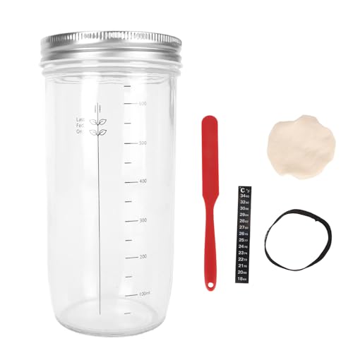 Pssopp Glas Sauerteig Starterglas Komplettes Brot -Making -Kit mit Stoffdeckel von Pssopp