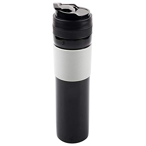 Pssopp Kaffeemaschine, Einfache, Moderne Kaffee-Pressflasche, Lebensmittelecht für Jede Outdoor-Aktivität. Wasser (BLACK) von Pssopp