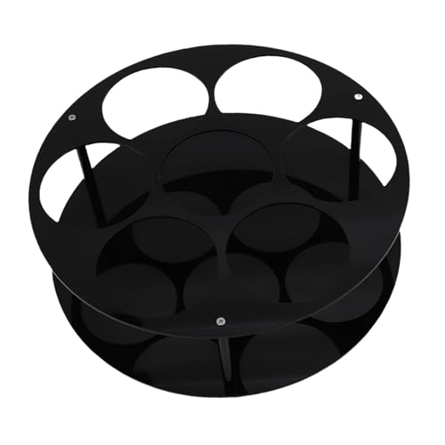 Pssopp Kaffeesirup Organizer, 7 Löcher Design Turntable Wine Flaschen Organizer Ständer Display Tablett für Barstation Arbeitsplatte von Pssopp