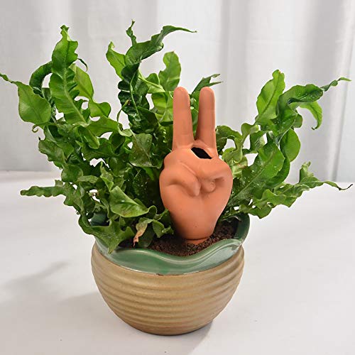 Pssopp Keramik Automatisch Soaker Pflanzer Waterer, Terrakotta Topfpflanze Selbstbewässerung Spikes Easy Insert Fill Freisetze Effiziente Erde Freshing Pot Garten von Pssopp