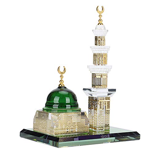 Kristall Sammlerfiguren Muslim Kaaba Modell Kaaba Replik Modell Prunkstück Islamisches Gebäude Handwerk Souvenirs Geschenke Home Tisch Auto Dekor von Pssopp