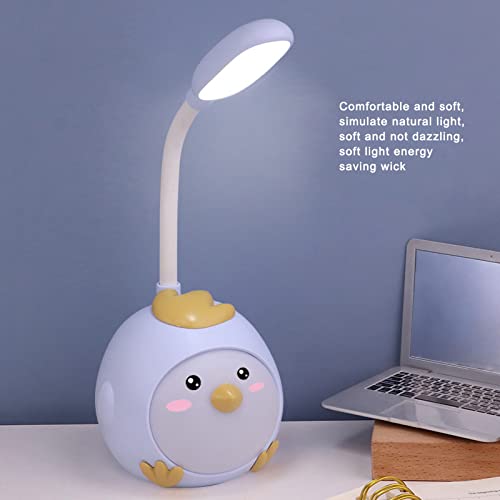 Pssopp LED Schreibtischlampe USB Aufladung Augenschutz LED Schreibtischlampe Flexibles Farb Nachtlicht mit Niedlichem Hühnersockel Lese Schreibtisch Licht für Zuhause und Büro (Blau) von Pssopp