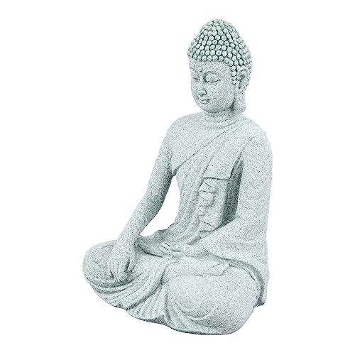 Pssopp Meditations-Buddha-Statue, Sitzender Buddha, Kleine Zen-Garten-Buddha-Skulptur, Figur, Ornament, Sitzende Buddha-Figur für Zuhause, Büro, Wohnzimmer, Tischplatte (Zen sitzender Buddha) von Pssopp