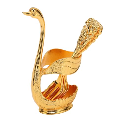 Pssopp Metal Swan Basis Swan Basis Dinner Set Tischlicht Luxus Luxus -Basisgriff mit 6pcs für Köstliche Desserts von Pssopp