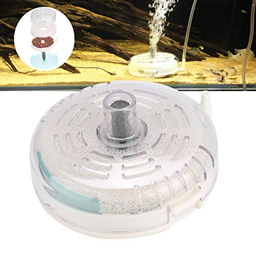 Pssopp Mini Aquarium Filter ultradünne runde Aquarium Filter Schwamm Filter Wasserfilter hydroponische Sauerstoffplatte für Aquarium Turtle Tank(S) von Pssopp