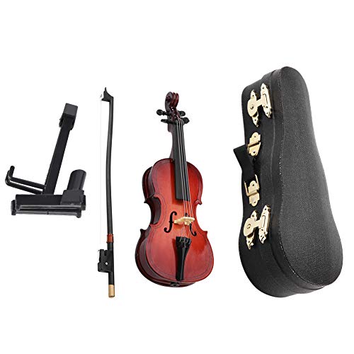 Pssopp Mini Holz Cello Instrument Modell Miniatur Cello Replik mit Fall Instrument Modell Musikalische Geschenke Ornamente für Schreibtisch Regal Dekor Ornamente Geschenkidee 5.5in von Pssopp