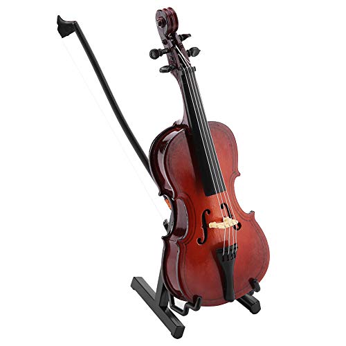 Pssopp Miniatur Cello Replik, Mini Holz Cello Instrument Modell mit Koffer Instrument Modell Musikalische Geschenke Ornamente für Schreibtisch Regal Dekor Ornamente Geschenkidee 5.5in von Pssopp
