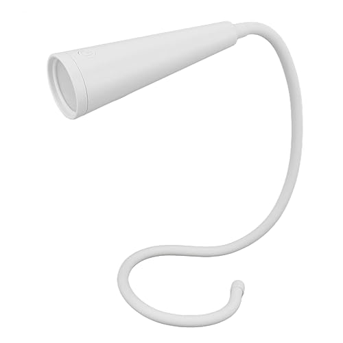 Pssopp Nachttischlampe, Wiederaufladbar, 3 Farbmodi, Verstellbarer Winkel, Flexibler Schlauchhals, Schreibtischlampe für Büro von Pssopp