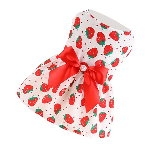 Pssopp Nettes Frühlings Sommerhundkleid Im Prinzessin, Polyester Welpenkleidung für Tägliche Kleidung oder Weihnachtsfeier (S) von Pssopp