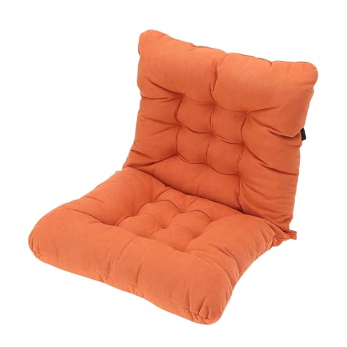 Pssopp Office Stuhl Kissen mit Lumbalunterstützung, Chenille PP -Baumwollsitzpolster mit Verstellbarem Riemen für Schreibtischstuhlkomfort (ORANGE) von Pssopp
