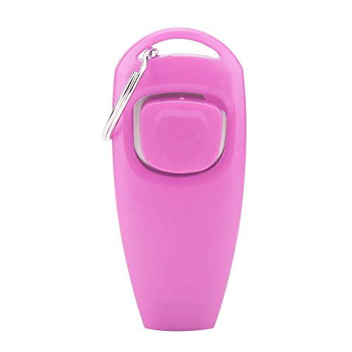 Pssopp Pet Training Whistle Haustier Welpe Clicker Whistle Hundetraining Gehorsam Katze Trainer Hilfe Click Dog Verhaltenstraining Tool mit Schlüsselring(Pink) von Pssopp