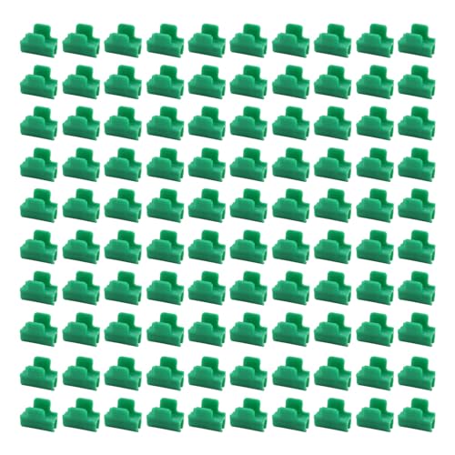Pssopp Plastik -Gewächshaus -Filmklemme Leistungsstarke Fixierklammern für Sonnenvisoren Ideal für Bodenbedeckungen 100pcs (14mm) von Pssopp