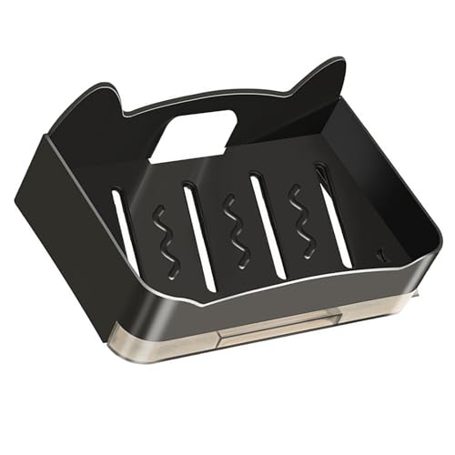 Pssopp Rack Montiert an der Halterwand des Praktischen Entwässerungsdesigns für Badezimmer, Leichtes Plastikmaterial (BLACK) von Pssopp