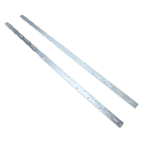 Pssopp Reparaturen der Schweren Zaunreparatur, 2 Packungen 74 Cm Beschichtetes Stahlpfosten für Verrottete Holzzaunverstärkungsreparaturen von Pssopp