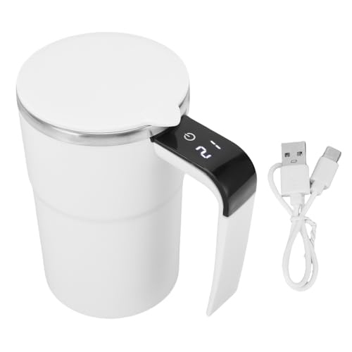 Pssopp Selbst Rührende Kaffeetasse, Wiederaufladbare Magnetische Automatische Rührer -Kaffeetasse für Kaffeemilch Tee Heiße Schokolade von Pssopp
