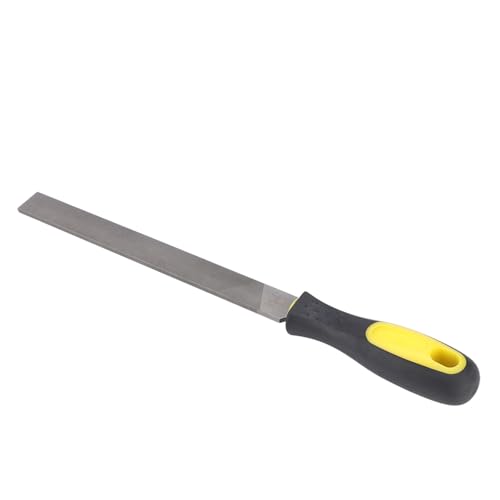 Pssopp Stahldateien mit Speziellem Zähnendesign, Langlebige Dauer, Komfortabler Griff, Wesentliches Werkzeug für Fabriken, 1 Stück (8-Zoll-feine Zähne flache Datei mit Griff) von Pssopp