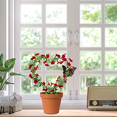 Pssopp Starke Eisenblumenständer -Stützkletterpflanzen Wie Rosen, Morgengründen, Erbsen, Stand für Zuhause, Geeignet für die Meisten Kletterpflanzen Geeignet (3) von Pssopp