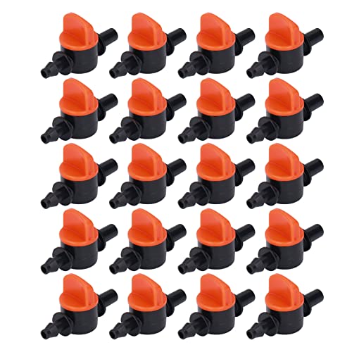 Pssopp Tropfbewässerungsventil Gartenbewässerungssystem Schlauchverbindung 50 Stück Tropfbewässerungsventil 4/7 mm Außendurchmesser 6 mm Tropfbewässerungsschaltventil für von Pssopp