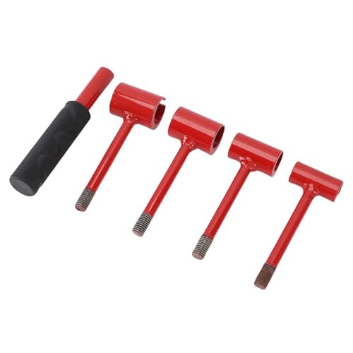 Pssopp Türscharnier -Werkzeug, Heavy Duty 4 in 1 Set für Wohngewerbe, Einfache Feinabstimmung mit Schraubenschlüssel Extender und Einstellbarer Lücken, Schnell und Effektive Türanpassung (Rot) von Pssopp
