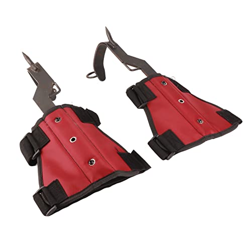 Pssopp Verstellbare Baumkletternspikes, Eingedickte Stahlplatte, Kletternnägel, Verstellbare Höhe, Ergonomisches Design, Scharfe Edelstahlkrallen, Geeignet für die Obstpickung, für (2) von Pssopp
