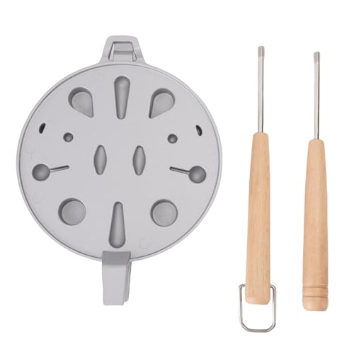 Pssopp Walnussbackvorlage, 12 Löcher Blumenform Oreshki Backform -Gebäck -Backwerkzeug Zum Herstellen von Nusskuchen Waffeln (SILVER) von Pssopp