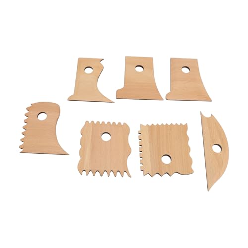 Töpferei -Trimmwerkzeuge Holz Töpferwaren -Fuß Shaper Crafting Ribs Tools 7pcs, Vielseitiger Satz von 7 Werkzeugen, Vielfältigen Optionen, Effizient Töpferei -Trimmwerkzeuge Holz Töpferwaren -Fuß Shaper Crafting Ribs Tools 7pcs, Vielseitiger Satz von 7 Werkzeugen, Vielfältigen Optionen, Effizient von Pssopp
