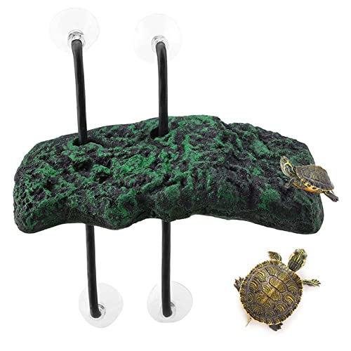 Turtle Dock Schildkröte Schwimmende Plattform Turtle Aal Plattform Automatische Floating Turtle Pier Terrapin Dock Aquarium Zubehör Terrarium Tank Ornament mit Saugnapf (S) von Pssopp