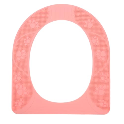 Universeller Toilettensitzbezug, Silikon, Wiederverwendbar, Weich und Warm, Gesunde Toilettenmattenbezüge für Zuhause, Badezimmer, Hotel-WC (Rosa) von Pssopp