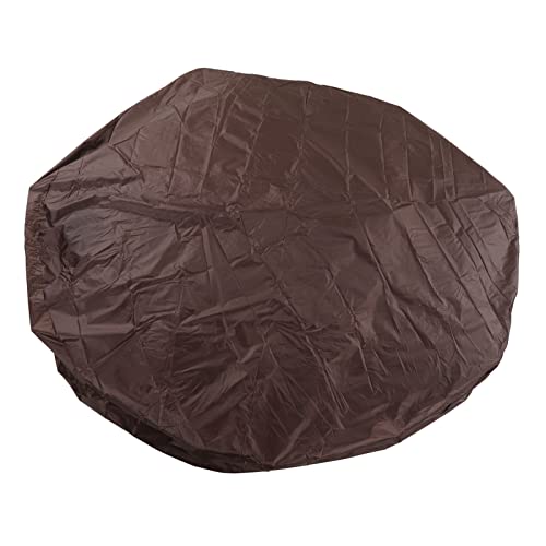 Pssopp -Abdeckung Wasserdicht Tragbare Außen-Terrasse Runde Aufblasbare -Abdeckung Schutz Badewanne Pool-Staubs Chutz (190 Silber Polyester-TAFT) (Braun) von Pssopp