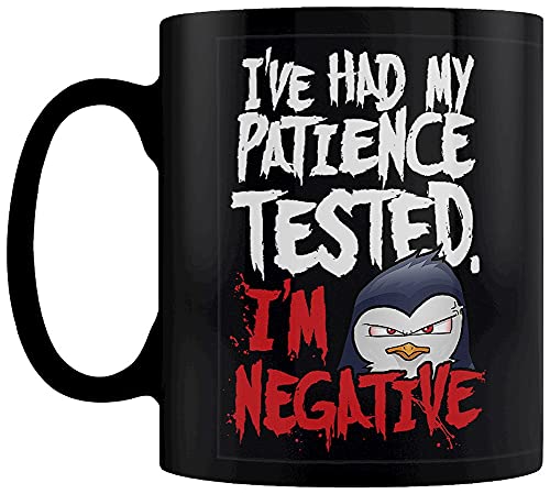 Psycho Penguin Patience Mug Tafelbecher Schwarz von Psycho Penguin