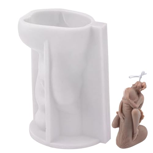 Kreative Silikon-Kerzenformen mit Krokodil-Penis, sexy wiederverwendbare 3D-Schokoladenbackform, handgefertigte Duftkerzen-Gipsform(Woman) von Psyfwznkny